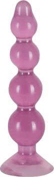 Розовый анальный стимулятор-ёлочка Anal Beads - 13 см.