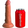 Фаллоимитатор цвета карамели 6 Vibrating Silicone Dual Density Cock - 17,8 см.