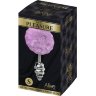 Серебристая анальная пробка с сиреневым помпоном Metal Anal Fluffly Twist Plug S