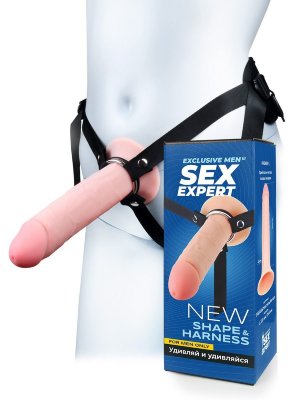 Мужской полый страпон на регулируемых ремешках - 22 см. Длина: 22 см. Диаметр: 4.5 см. Оригинальная секс-игрушка внесёт яркость и разнообразие в интимную жизнь. В комплект входит насадка с присоской, удерживающие ремешки с тканевой накладкой и 2 кольца. Изделие подходит для использования в качестве насадки на пенис, страпона совместно с ремешками, фаллоимитатора в ручном режиме. Мягкая не полая головка насадки увеличивает размер полового члена. Присоска надёжно удерживает изделие на ровной поверхности. Размер ремешков можно регулировать с помощью застёжек. Ремешки имеют заклёпки, позволяющие расстёгивать их и менять кольца. Тканевая накладка способствует более комфортной эксплуатации страпона и препятствует натиранию кожи .Интимный аксессуар изготовлен из качественных материалов. Прост в использовании, не требует сложного ухода. Страна: Китай. Материал: термопластичная резина (TPR).