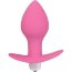 Розовая коническая анальная вибровтулка с ограничителем - 8 см.  Цена 1 531 руб. - Розовая коническая анальная вибровтулка с ограничителем - 8 см.