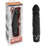 Черный вибратор-реалистик 6.5 Girthy Realistic Vibrator - 19 см.