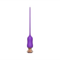Фиолетовый тонкий стимулятор Nipple Vibrator - 23 см.