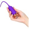 Фиолетовый тонкий стимулятор Nipple Vibrator - 23 см.