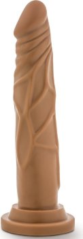 Кофейный фаллоимитатор без мошонки Dr. Skin Realistic Cock Basic 7.5 - 19 см.