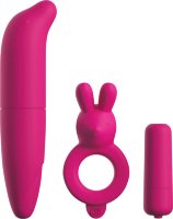 Ярко-розовый вибронабор для пар Couples Vibrating Starter Kit