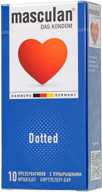 Презервативы с пупырышками Masculan Dotted - 10 шт.
