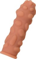 Телесная насадка на фаллос с крупными бугорками Extreme Sleeve 011 S-size - 12,7 см.