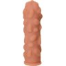 Телесная насадка на фаллос с крупными бугорками Extreme Sleeve 011 S-size - 12,7 см.