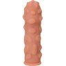 Телесная насадка на фаллос с крупными бугорками Extreme Sleeve 011 S-size - 12,7 см.