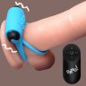 Голубое эрекционное виброкольцо 28X Remote Control Vibrating Cock Ring Bullet