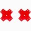 Красные пэстисы-кресты из экокожи с клепками  Цена 1 244 руб. - Красные пэстисы-кресты из экокожи с клепками