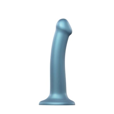 Голубой фаллоимитатор Mono Density Dildo Size M - 16 см. Длина: 16 см. Диаметр: 3.3 см. Новая коллекция Metallic Shine от Strap-on-me привлекает ваше внимание дизайном в цвете металлик. Изготовленные из жидкого силикона, отлитого вручную, не содержащего фталатов и безопасного для организма, эти фаллоимитаторы удивят вас своей мягкостью. Благодаря присоске в форме сердца фаллоимитатор надежно удерживается на месте и подходит для новых игр без помощи рук. Страна: Франция. Материал: силикон.