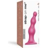 Розовая насадка Strap-On-Me Dildo Plug Beads size L