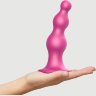 Розовая насадка Strap-On-Me Dildo Plug Beads size L