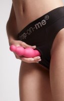 Розовая насадка Strap-On-Me Dildo Plug Beads size L