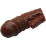 Коричневая насадка на пенис - 11,5 см.