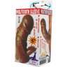 Коричневая насадка на пенис - 11,5 см.