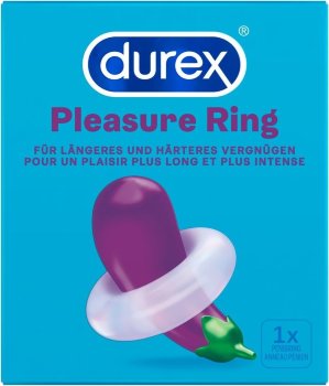 Прозрачное эрекционное кольцо Durex Pleasure Ring