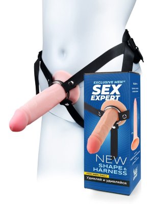 Мужской полый страпон на регулируемых ремнях - 18,5 см. Длина: 18.5 см. Диаметр: 4 см. Оригинальная секс-игрушка внесёт яркость и разнообразие в интимную жизнь. В комплект входит насадка с присоской, удерживающие ремешки с тканевой накладкой и 2 кольца. Изделие подходит для использования в качестве насадки на пенис, страпона совместно с ремешками, фаллоимитатора в ручном режиме. Мягкая не полая головка насадки увеличивает размер полового члена. Присоска надёжно удерживает изделие на ровной поверхности. Размер ремешков можно регулировать с помощью застёжек. Ремешки имеют заклёпки, позволяющие расстёгивать их и менять кольца. Тканевая накладка способствует более комфортной эксплуатации страпона и препятствует натиранию кожи. Интимный аксессуар изготовлен из качественных материалов. Прост в использовании, не требует сложного ухода. Страна: Китай. Материал: термопластичная резина (TPR).