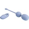 Голубые вагинальные шарики Willie с вибрацией и пультом ДУ