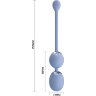 Голубые вагинальные шарики Willie с вибрацией и пультом ДУ