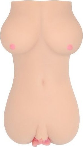Телесный вибромастурбатор-вагина Clara OnaHole с имитацией груди