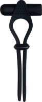 Черное эрекционное лассо с вибропулей Black Tie Affair