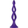 Фиолетовая анальная елочка Silicone Triple Probe - 14,5 см.