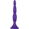 Фиолетовая анальная елочка Silicone Triple Probe - 14,5 см.