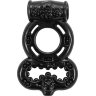 Чёрное эрекционное кольцо Rings Treadle с подхватом