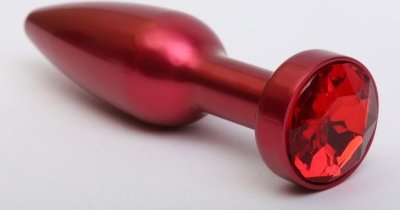 Большая красная анальная пробка с красным стразом - 11,2 см.  Цена 2 174 руб. Длина: 11.2 см. Диаметр: 2.9 см. Металлическая пробка с ограничительным основанием для безопасного использования. Страна: Китай. Материал: металл.