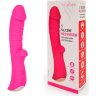Ярко-розовый вибромассажер 5 Silicone Wild Passion - 19,1 см.