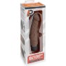 Коричневый вибратор-реалистик 6.5 Girthy Realistic Vibrator - 19 см.