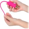 Розовый тонкий стимулятор Nipple Vibrator - 23 см.