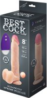 Телесный вибромассажёр-реалистик BEST COCK 8 - 22 см.