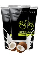 Набор из 3 съедобных лубрикантов JUJU со вкусом кокоса