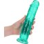 Зеленый фаллоимитатор Crystal Clear на присоске - 25 см.  Цена 3 738 руб. - Зеленый фаллоимитатор Crystal Clear на присоске - 25 см.