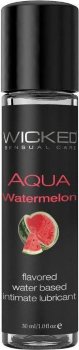 Лубрикант с ароматом арбуза Wicked Aqua Watermelon - 30 мл.