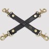 Черный фиксатор для манжет Bound to You Faux Leather Hogtie