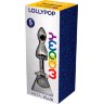 Серебристая анальная пробка Lollypop Double Ball S - 8,5 см.