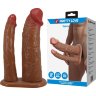 Реалистичная полая насадка на член для двойного проникновения Yairon - 17,5 см.