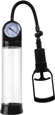 Вакуумная помпа с манометром Penis Pump  Цена 4 090 руб. Диаметр: 7 см. Вакуумная помпа для мужчин прозрачного цвета. Помпа снабжена удобным рычагом для создания вакуума и встроенным манометром для контроля степени разряжения воздуха. Эластичный уплотнитель помогает увеличить поверхность соприкосновение помпы с кожей. Длина колбы - 29 см. Страна: Китай. Материал: анодированный пластик, TPR.