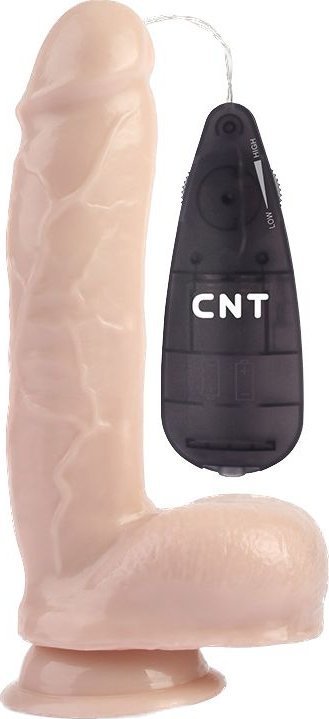 Телесный вибратор-реалистик 9 Stud Realistic Dildo - 23 см.