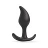 Черный анальный стимулятор - 9,2 см.