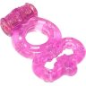 Розовое эрекционное кольцо Rings Treadle с подхватом
