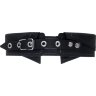 Черный кожаный ошейник-воротник с поводком