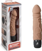 Кофейный вибратор-реалистик 6.5 Girthy Realistic Vibrator - 19 см.