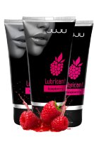Набор из 3 съедобных лубрикантов JUJU со вкусом малины