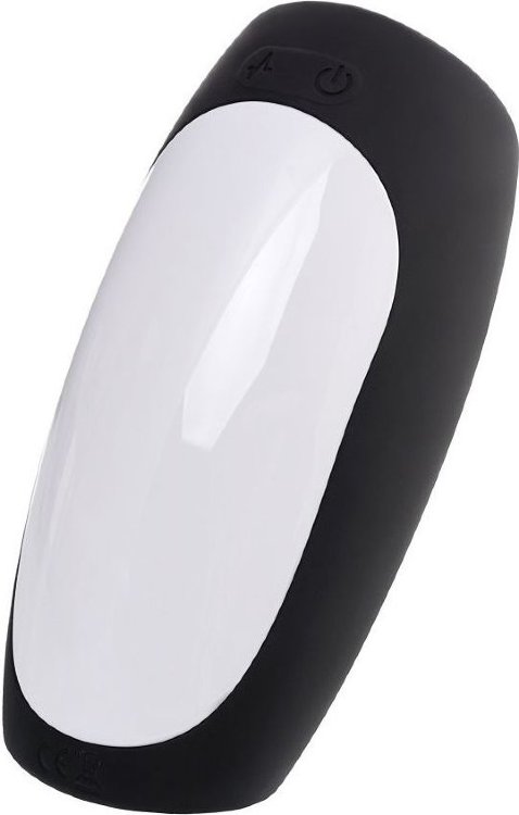 Черно-белый перезаряжаемый мастурбатор Erotist Hailstorm